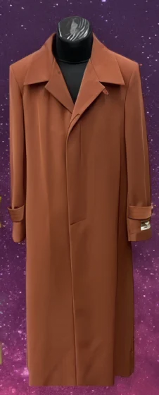 Men’s Full-Length Cognac Overcoat – Premium Wool-Blend Long Dress Coat for Winter and Formal Wear in Rust Brick Color - Image 9