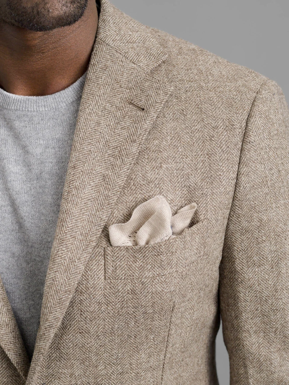 Men’s Light Beige Herringbone Tweed Suit with Vest – Classic Three Piece Formal Suit, Vintage Business Wedding Outfit, Elegant Smart Casual Wear - Image 17