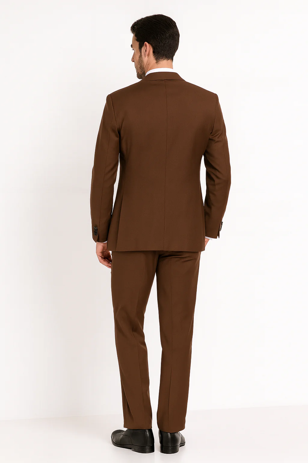 Men’s Light Brown Tuxedo Suit with Black Satin Lapel – 3 Piece Formal Wedding & Prom Outfit - Country Look - Image 6