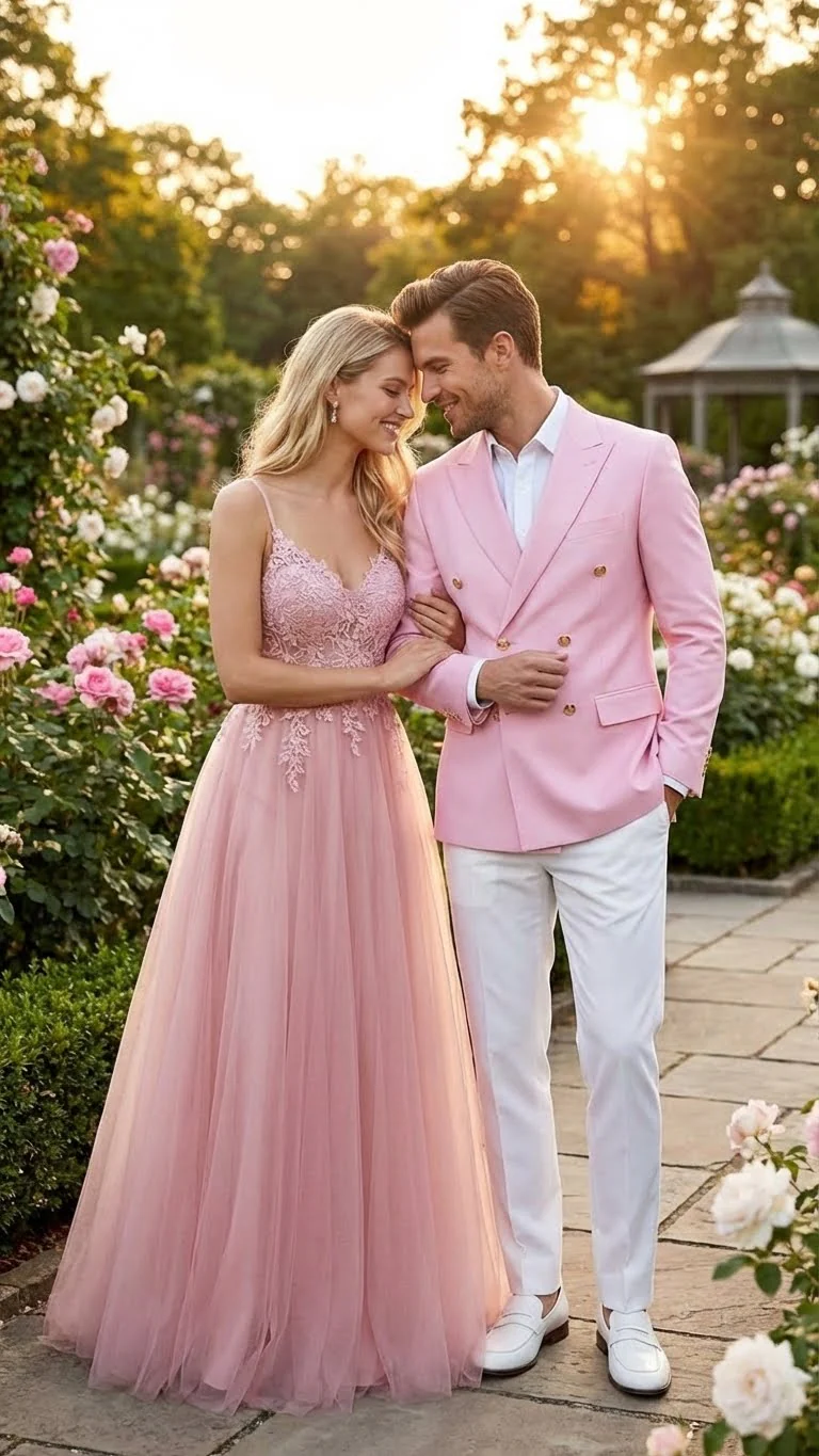 Men’s Light Pink Double Breasted Blazer – Sport Jacket Coat - Image 5