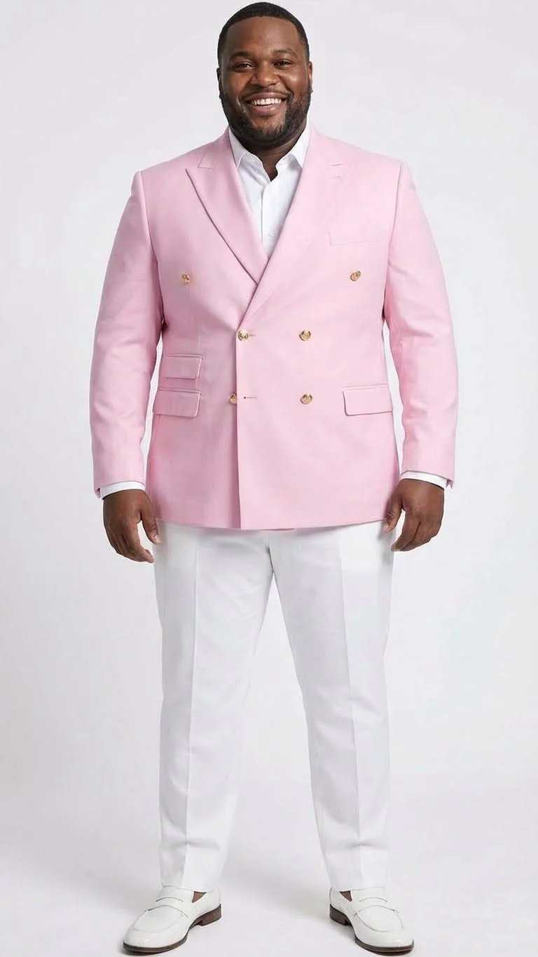 Men’s Light Pink Double Breasted Blazer – Sport Jacket Coat - Image 6