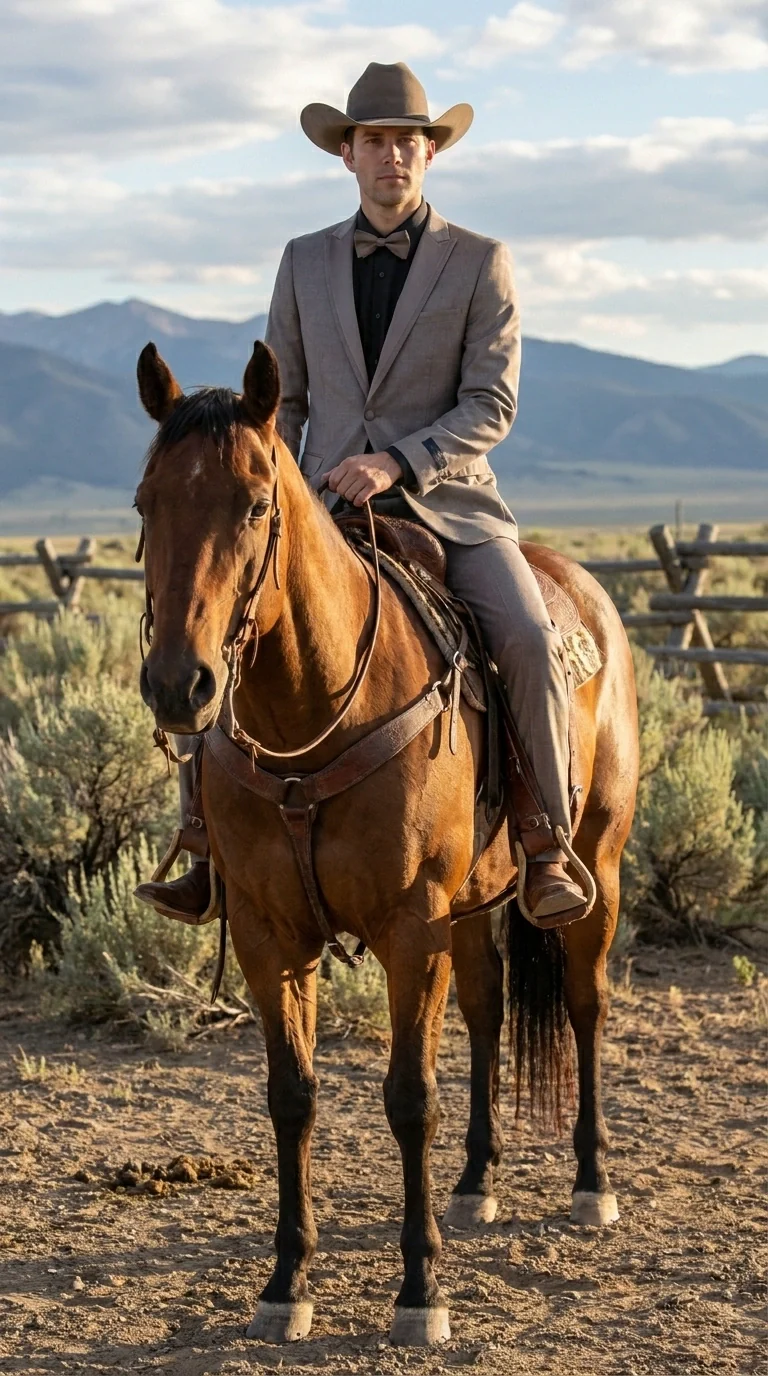 Men’s Light Taupe Western Tuxedo Suit – Cowboy Style Formal Blazer and Pants Outfit in Khaki Tan Light Brown Color - Image 9