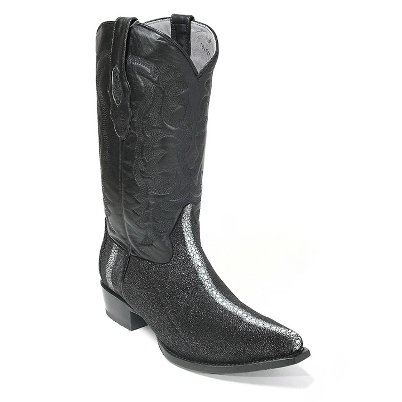 Men’s Los Altos Black Stingray Snip Toe Boots - Image 2