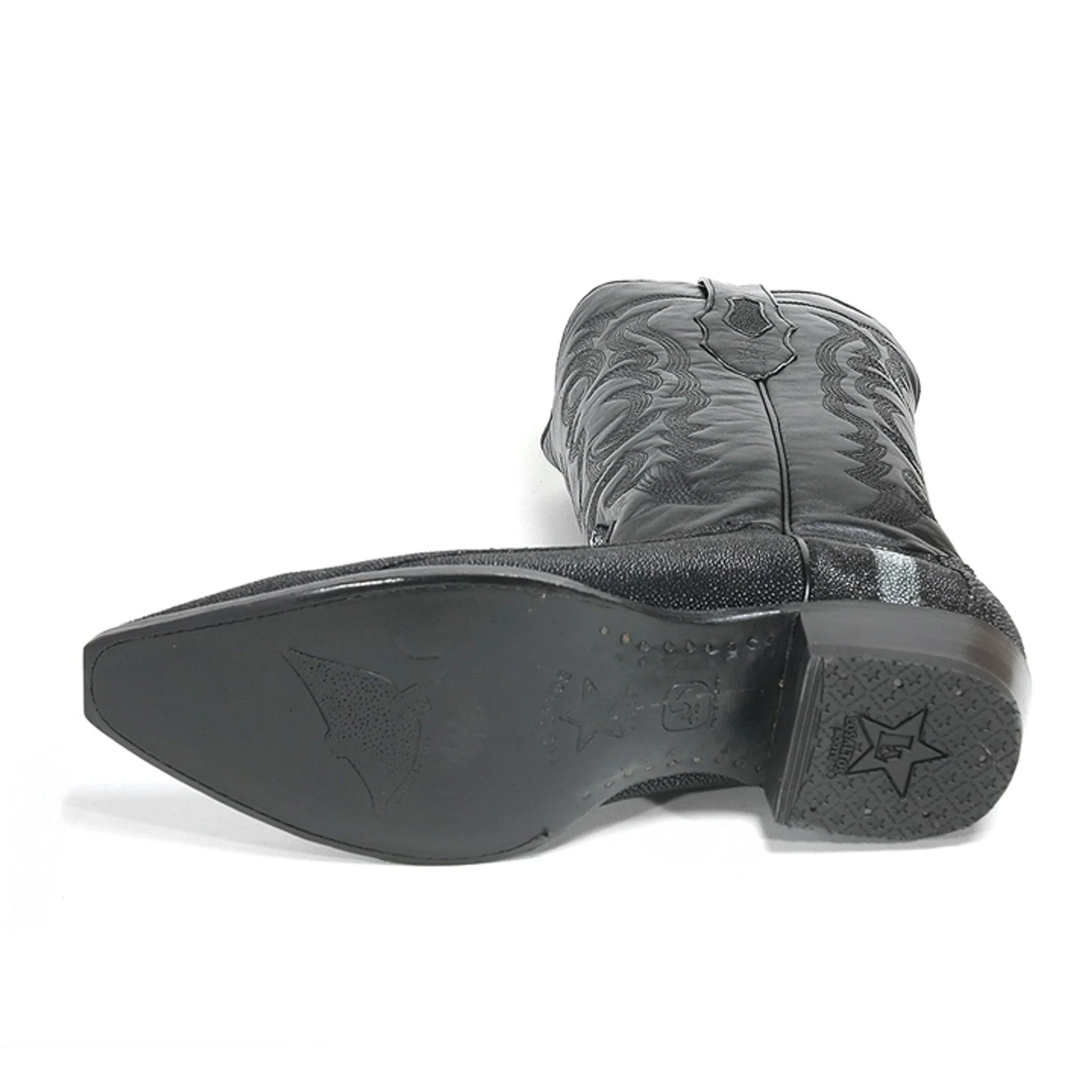 Men’s Los Altos Black Stingray Snip Toe Boots - Image 3