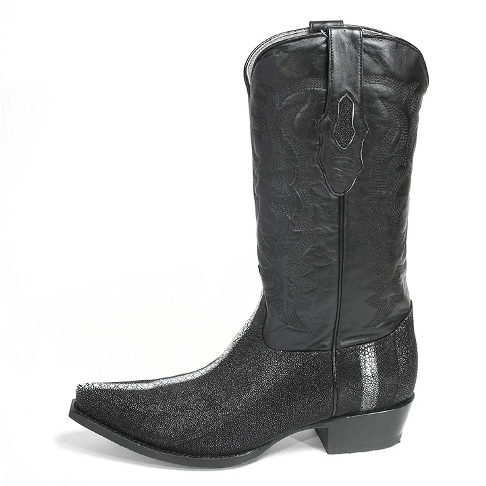Men’s Los Altos Black Stingray Snip Toe Boots - Image 4