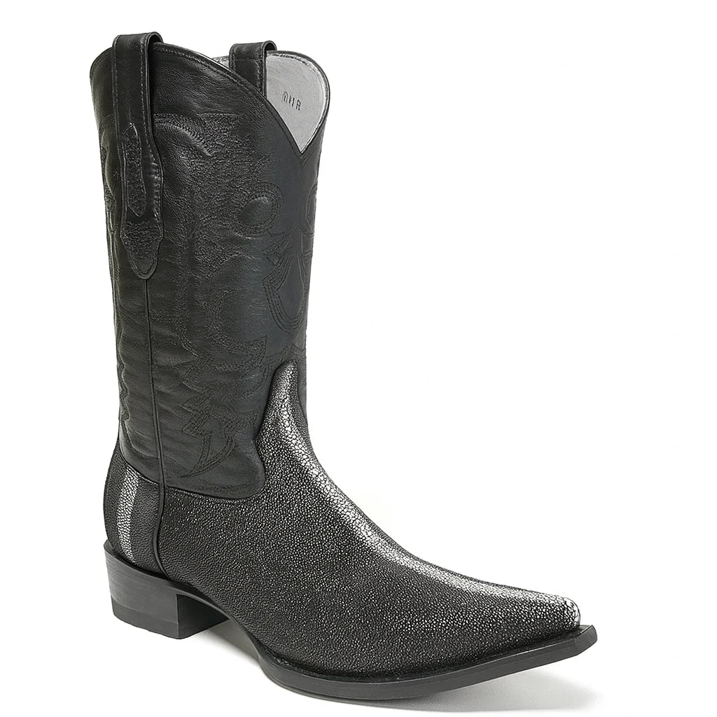 Men’s Los Altos Black Stingray Snip Toe Boots - Image 5