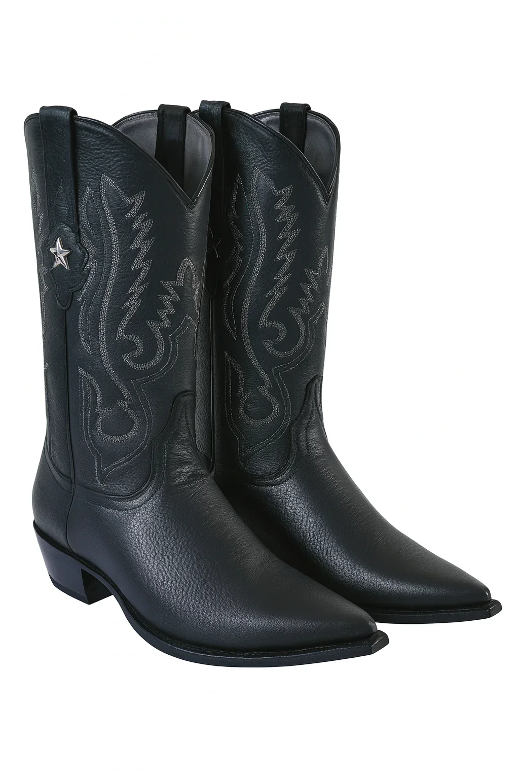 Men’s Los Altos Genuine Deer Leather Boots – Black