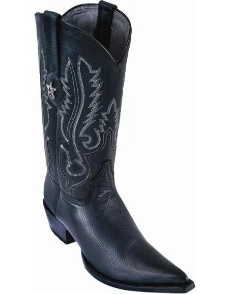 Men’s Los Altos Genuine Deer Leather Boots – Black - Image 2