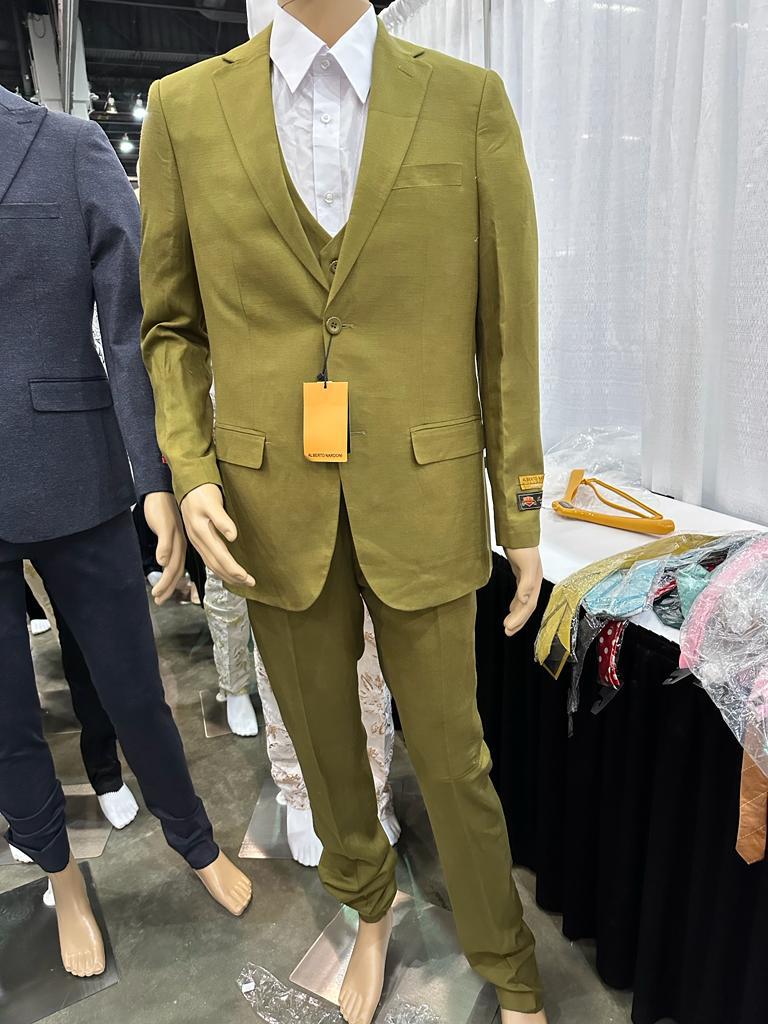 Men’s Olive Green Blazer Sport Coat – Linen Fabric Summer in pistachio sage green - Image 12