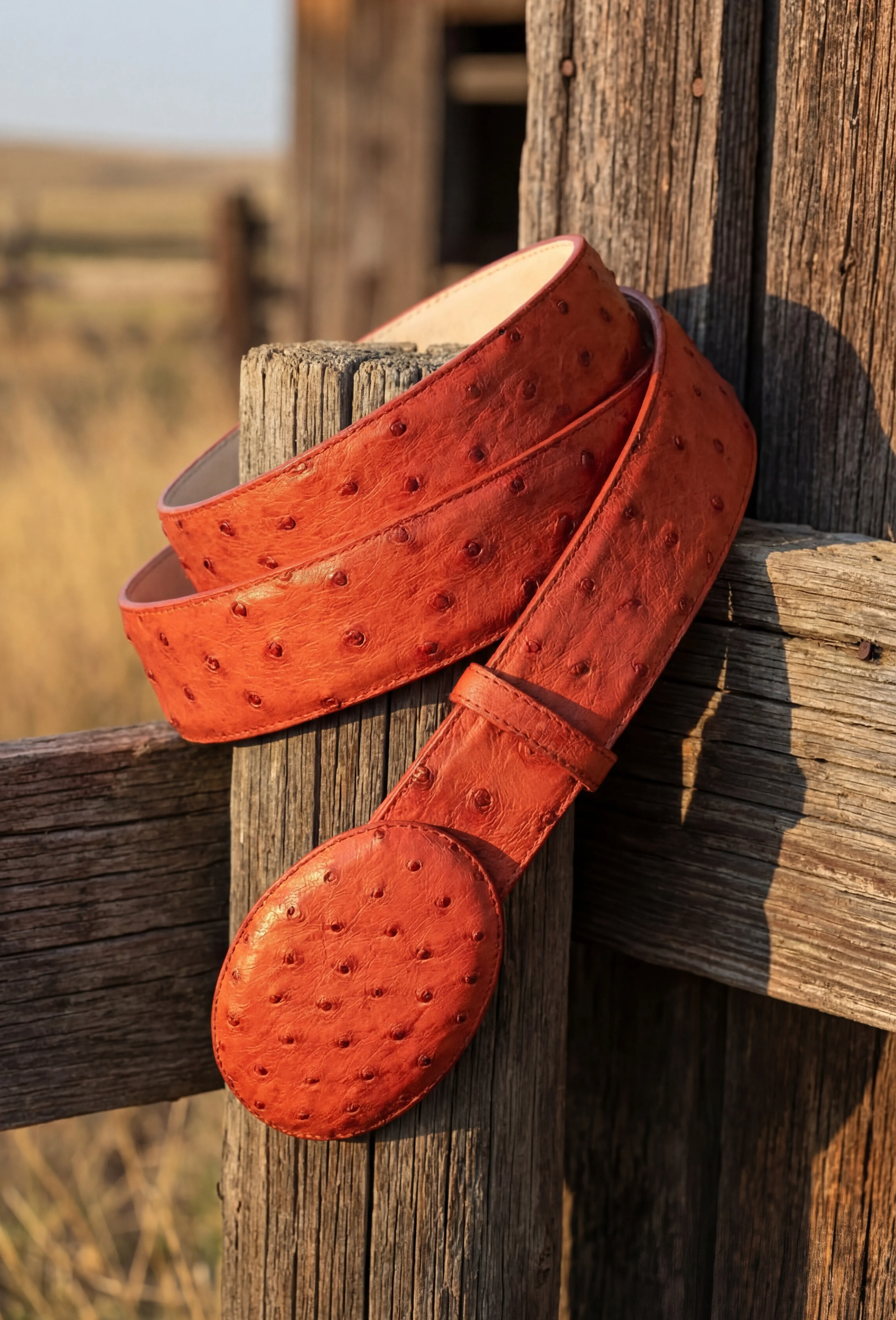 Men’s Orange Rust Copper Genuine Leather Belt with Textured Finish – Classic Dress Belt for Formal and Casual Wear - Image 7