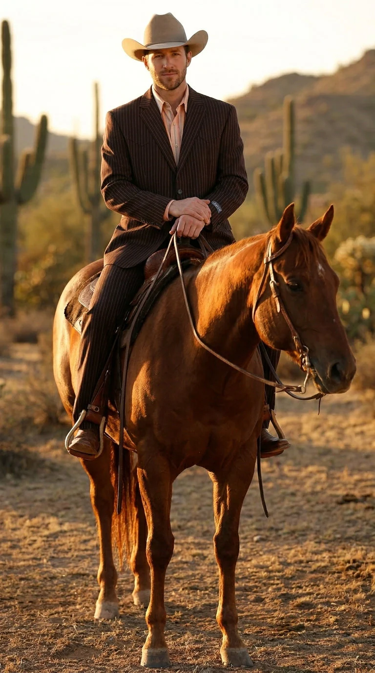 Men’s Pinstripe Western Suit – Classic Formal Blazer and Pant Set for Wedding, Traje Para Hombre Cowboy Style - Image 11