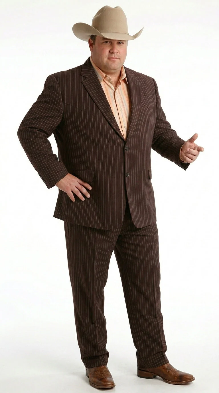 Men’s Pinstripe Western Suit – Classic Formal Blazer and Pant Set for Wedding, Traje Para Hombre Cowboy Style - Image 8