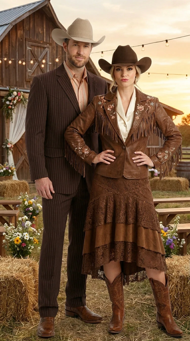 Men’s Pinstripe Western Suit – Classic Formal Blazer and Pant Set for Wedding, Traje Para Hombre Cowboy Style - Image 9
