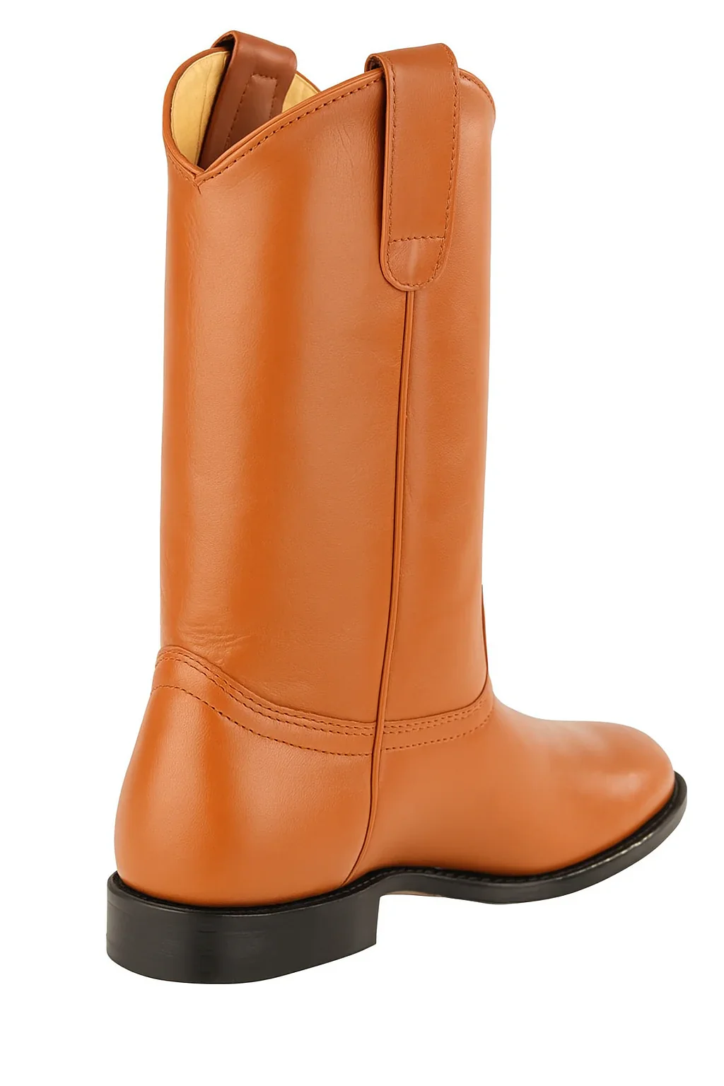Men’s Pull-On Roper Boots with Leather Sole – Honey Deerskin Boots - Image 3
