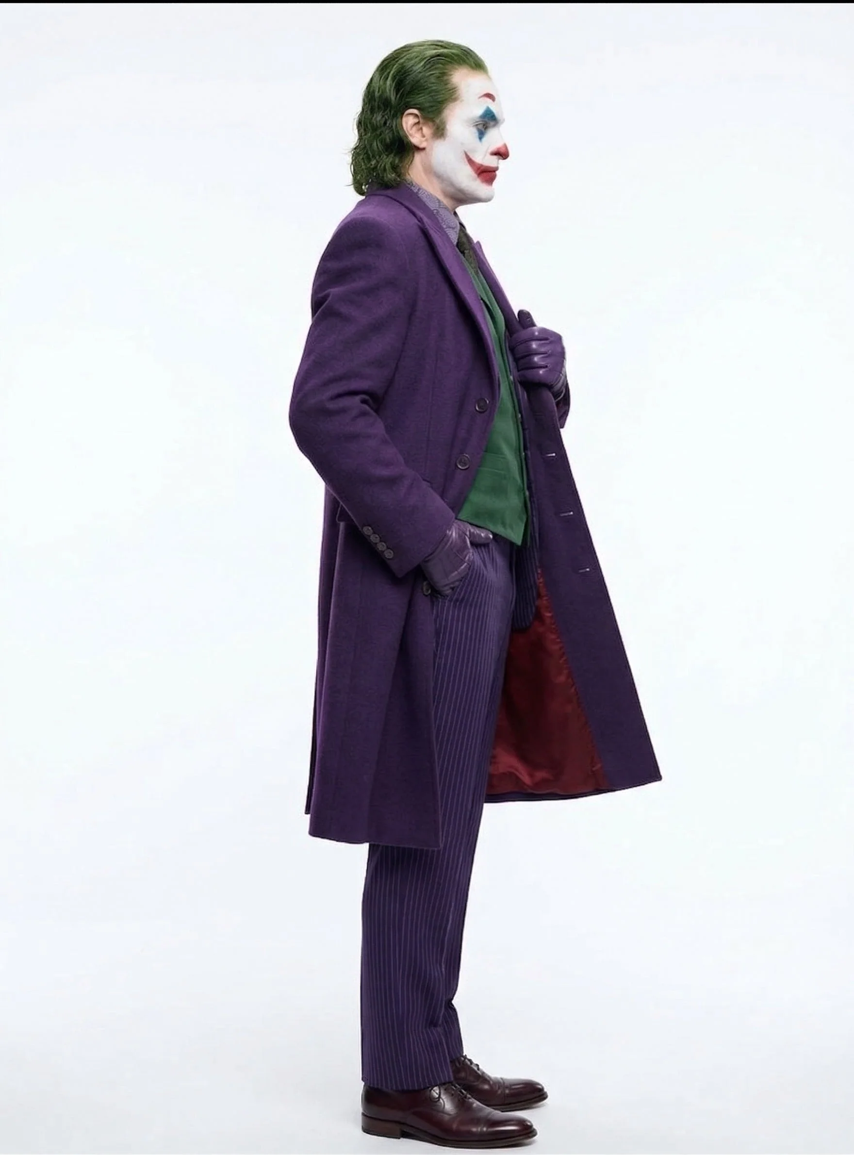 Men’s Purple Overcoat Joker Folie à Deux Arthur Fleck Inspired Long Coat – Classic Costume Trench Coat, Stylish Winter Party Wear Jacket - Image 3