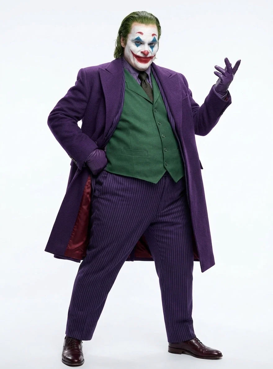 Men’s Purple Overcoat Joker Folie à Deux Arthur Fleck Inspired Long Coat – Classic Costume Trench Coat, Stylish Winter Party Wear Jacket - Image 4