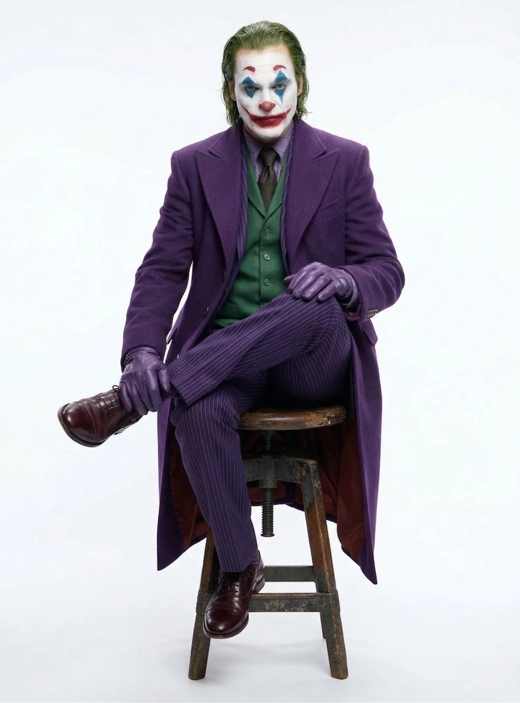 Men’s Purple Overcoat Joker Folie à Deux Arthur Fleck Inspired Long Coat – Classic Costume Trench Coat, Stylish Winter Party Wear Jacket - Image 5