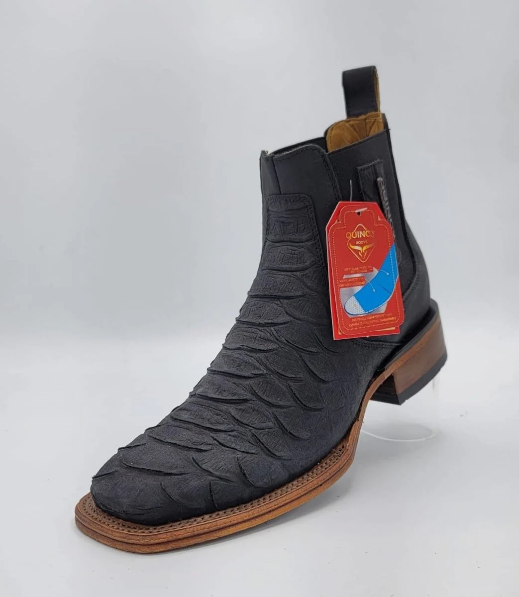 Men´s Quincy Square Toe Ankle Boots Python Print Q82B5705 - Image 2
