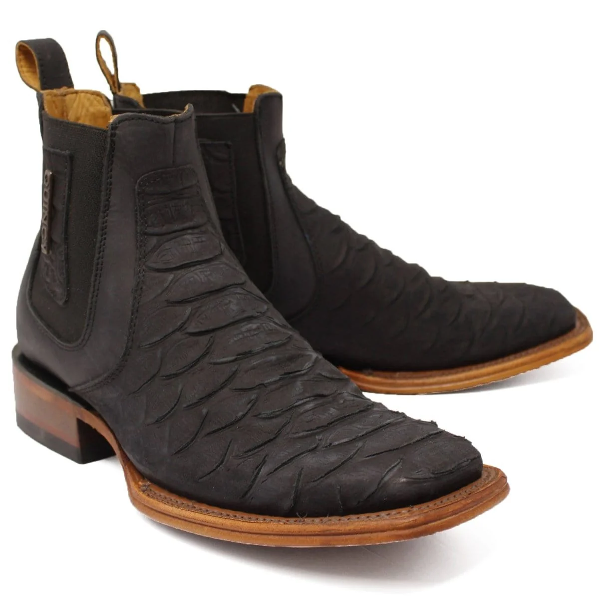 Men´s Quincy Square Toe Ankle Boots Python Print Q82B5705 - Image 3