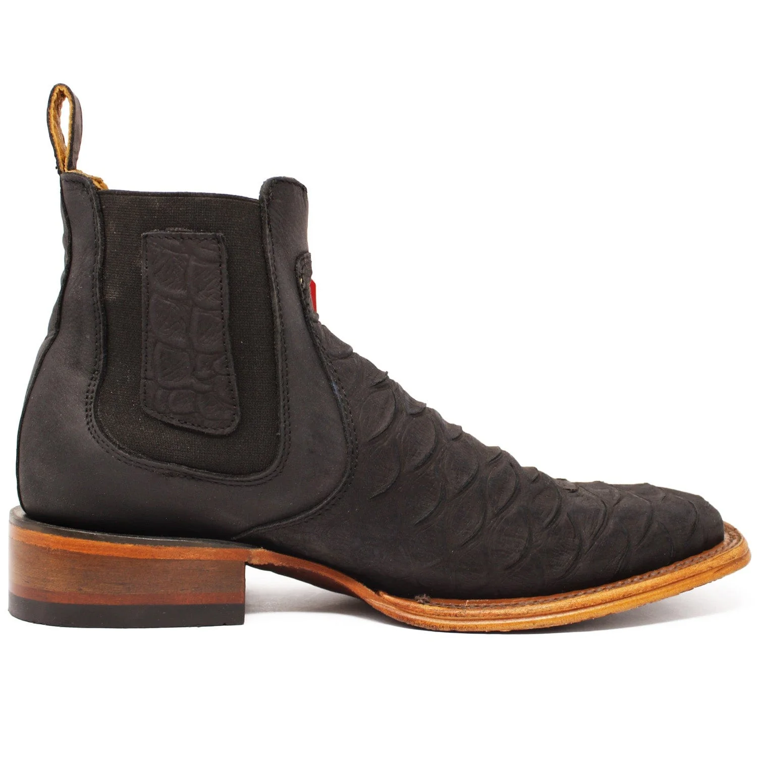 Men´s Quincy Square Toe Ankle Boots Python Print Q82B5705 - Image 5
