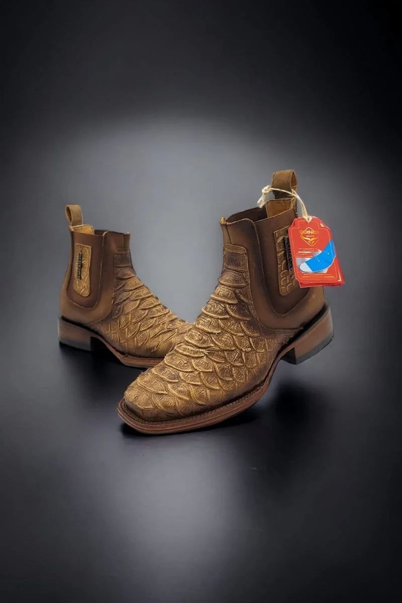 Men´s Quincy Square Toe Ankle Boots Python Print Q82B5759 - Image 2