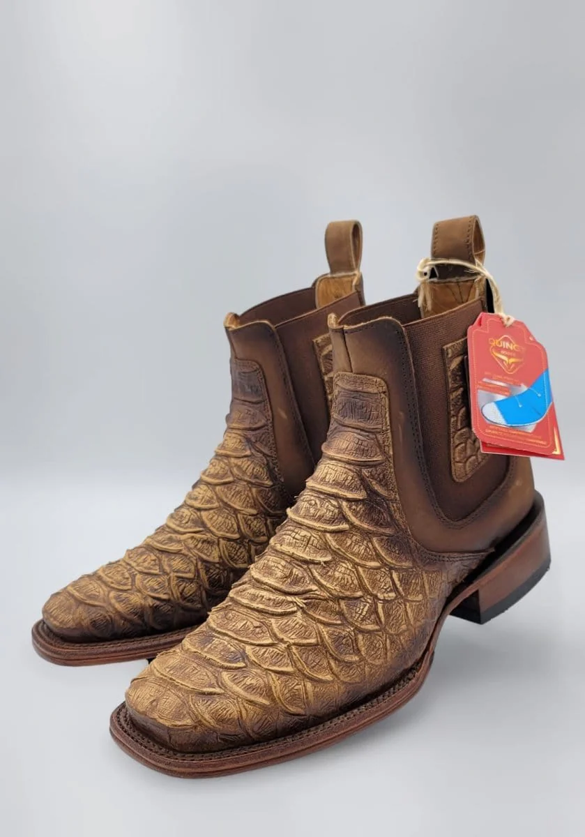 Men´s Quincy Square Toe Ankle Boots Python Print Q82B5759 - Image 4
