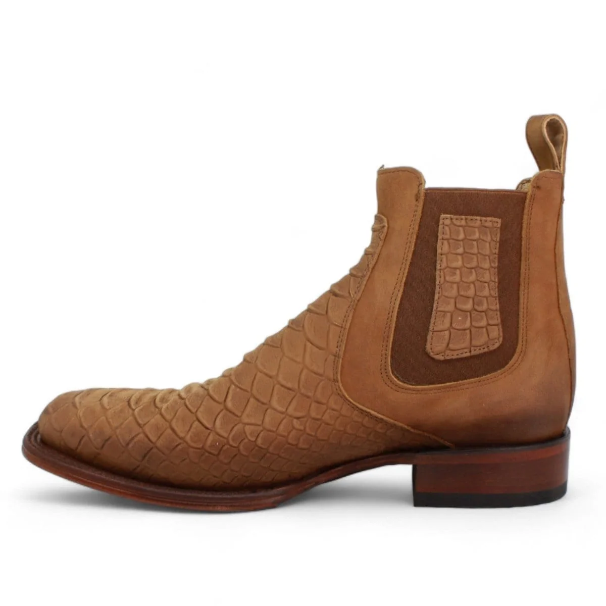 Men´s Quincy Square Toe Ankle Boots Python Print Q82B5759 - Image 7