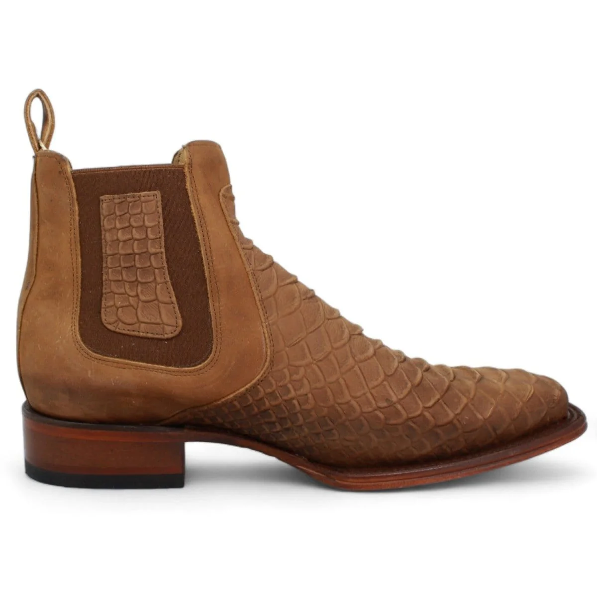 Men´s Quincy Square Toe Ankle Boots Python Print Q82B5759 - Image 8