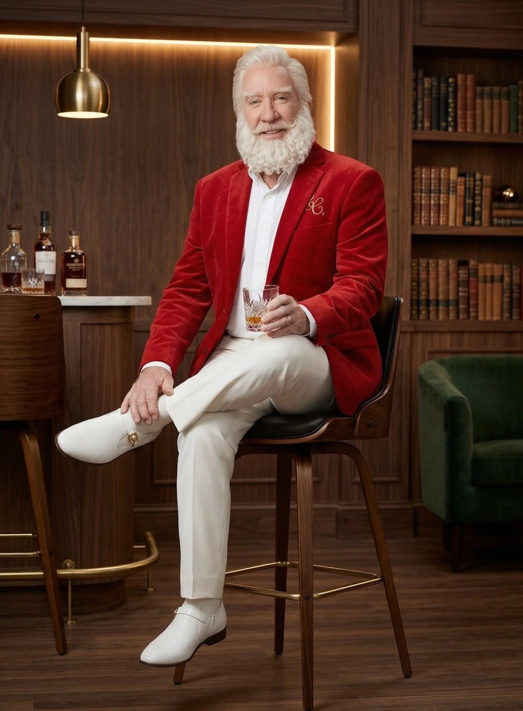 Men’s Red Velvet Blazer Santa Clauses Tim Allen Inspired Jacket – Festive Christmas Party Blazer, Holiday Costume Jacket Christmas New Year - Image 4