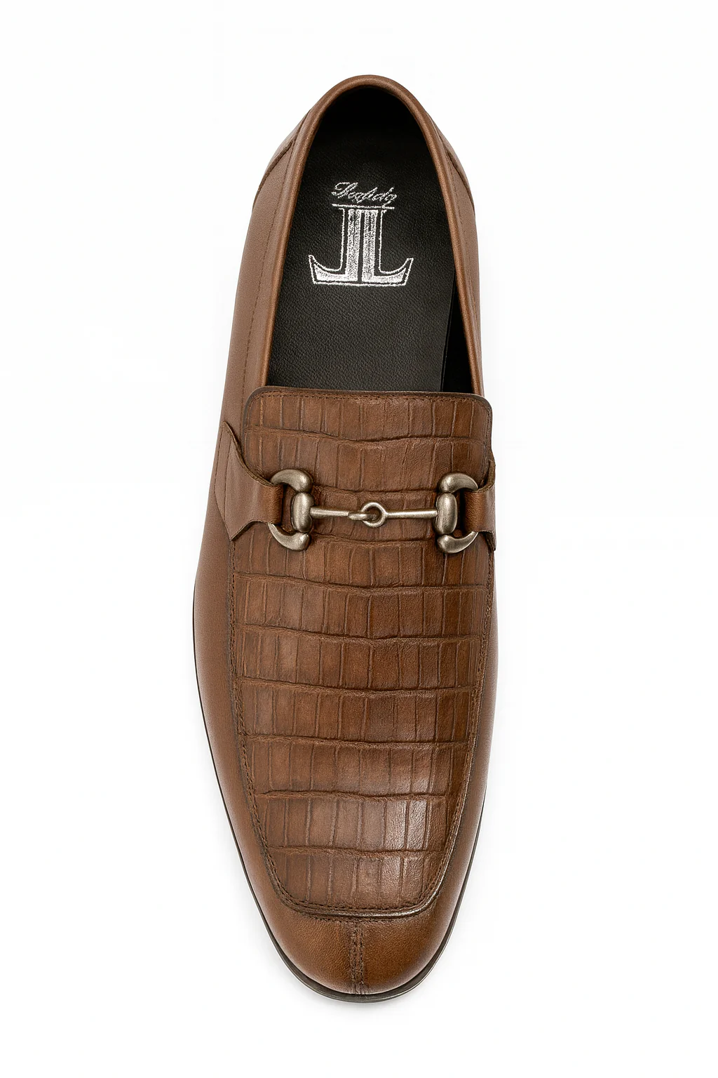 Men’s Regal Brown Slip-On Shoes – Genuine Crocodile & Calfskin Leather - Image 2