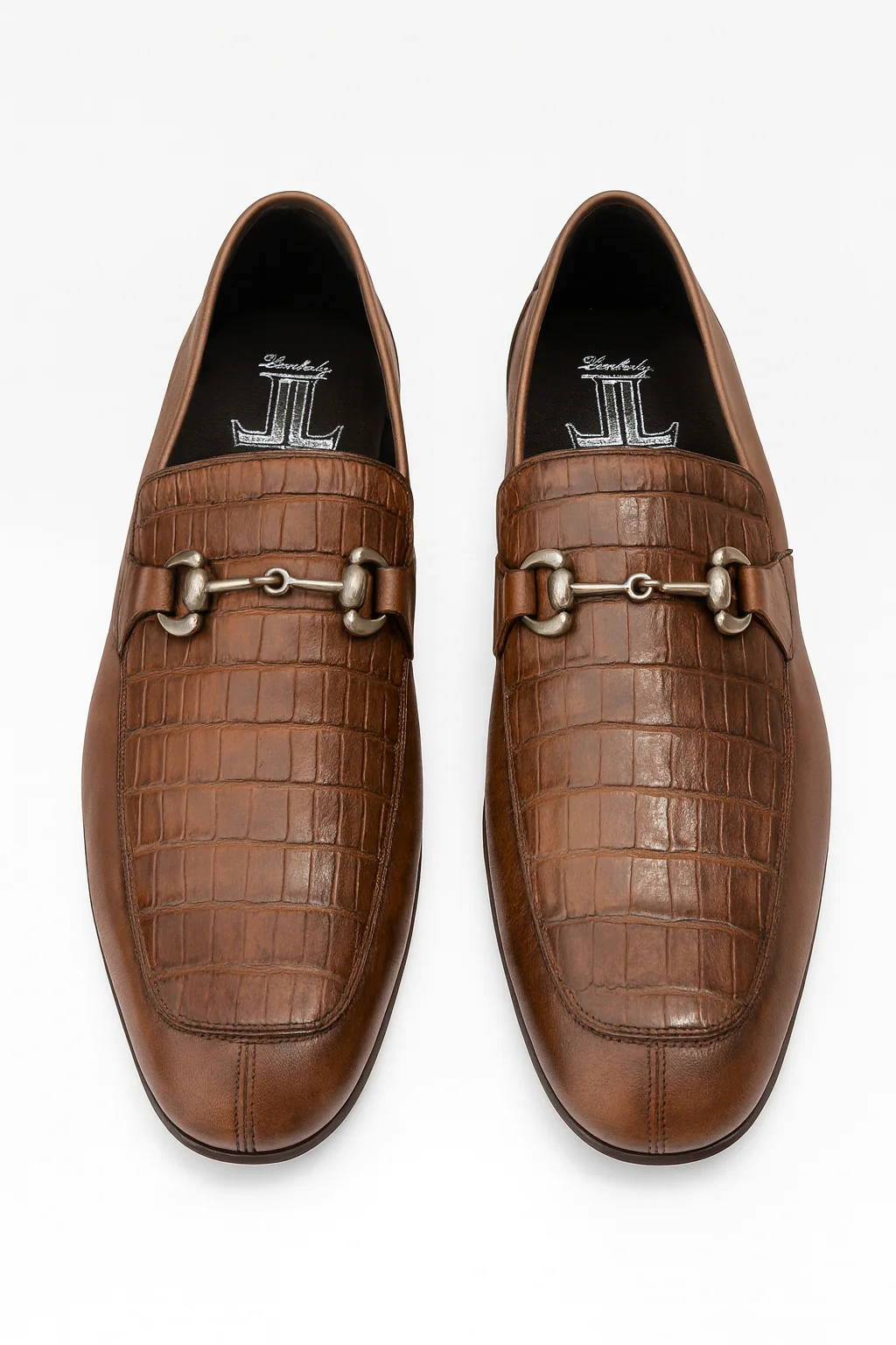 Men’s Regal Brown Slip-On Shoes – Genuine Crocodile & Calfskin Leather - Image 4