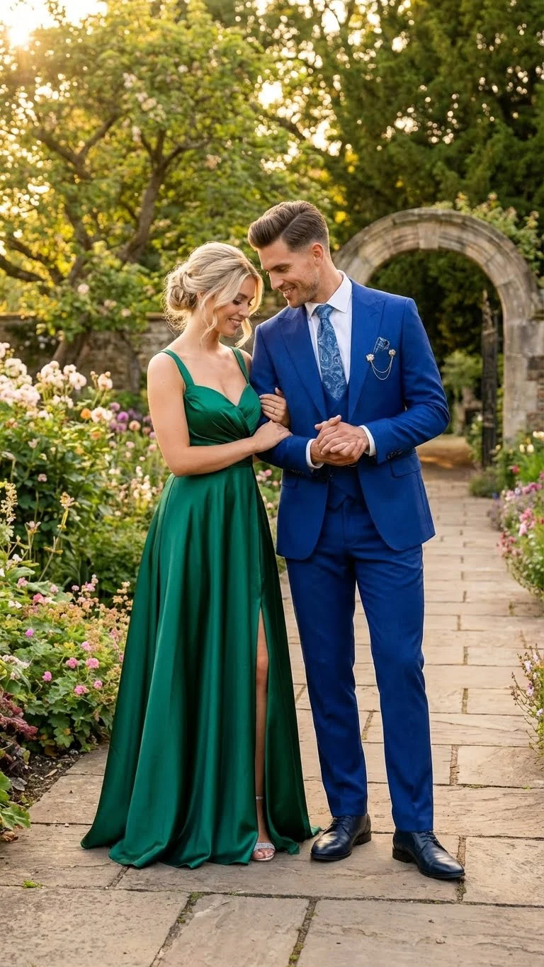 Men’s Royal Blue 3 Piece Suit Set with Vest – Formal Wedding and Party Wear Suit - Saphire Cobalt blue - Image 6