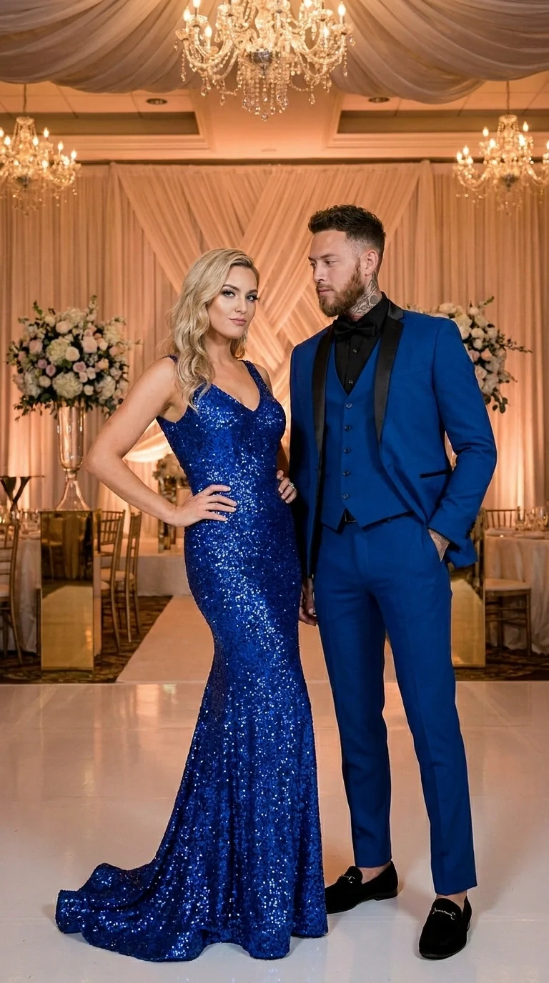 Men’s Royal Blue 3 Piece Suit with Black Lapel – Modern Formal Suit for Wedding, Prom and Party Wear - Image 13