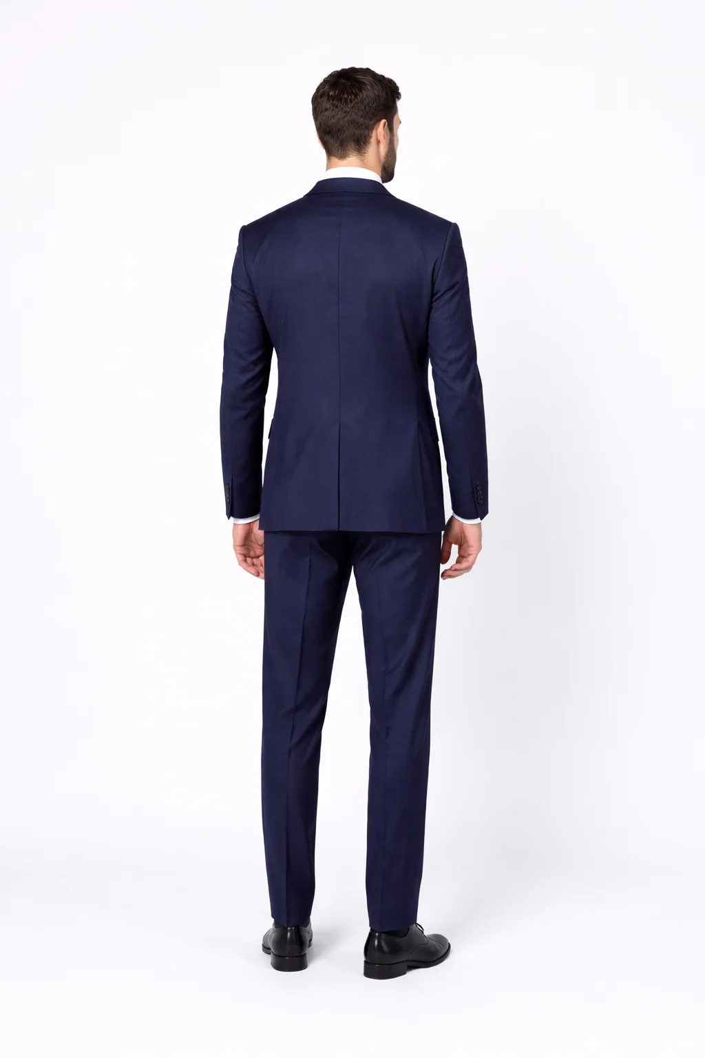 Men's Rossiman Rossi Man Brands Tapered Plum Leg Lower Rise Pants & Get Skinny 1 Button Slim Fit Peak Lapel Suit 100% Wool - Image 2