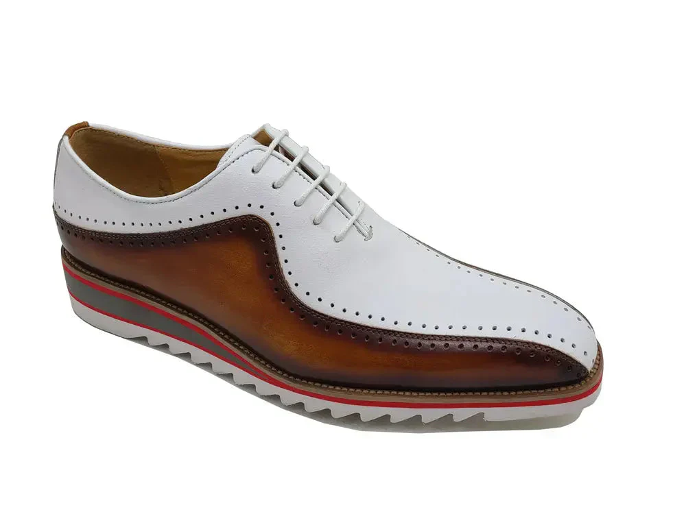 Men’s Two-Tone Bicycle Toe Brogue Oxford Shoes with Lightweight Comfort Sole - Image 18