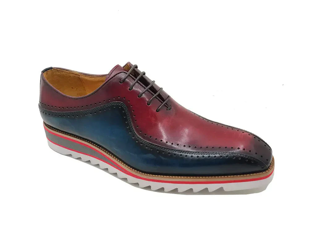 Men’s Two-Tone Bicycle Toe Brogue Oxford Shoes with Lightweight Comfort Sole - Image 22