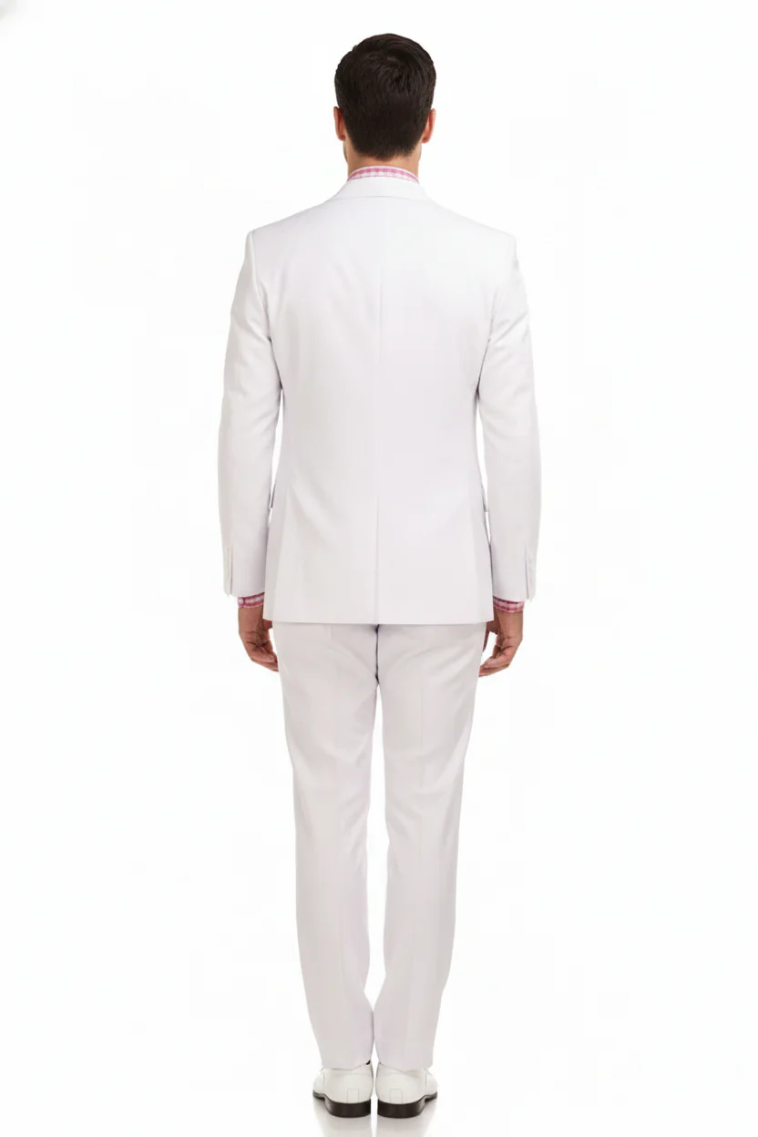 Men’s White Double-Breasted 3-Piece Suit Set – Premium Tailored Fit Formal Wedding and Evening Suit - Image 4