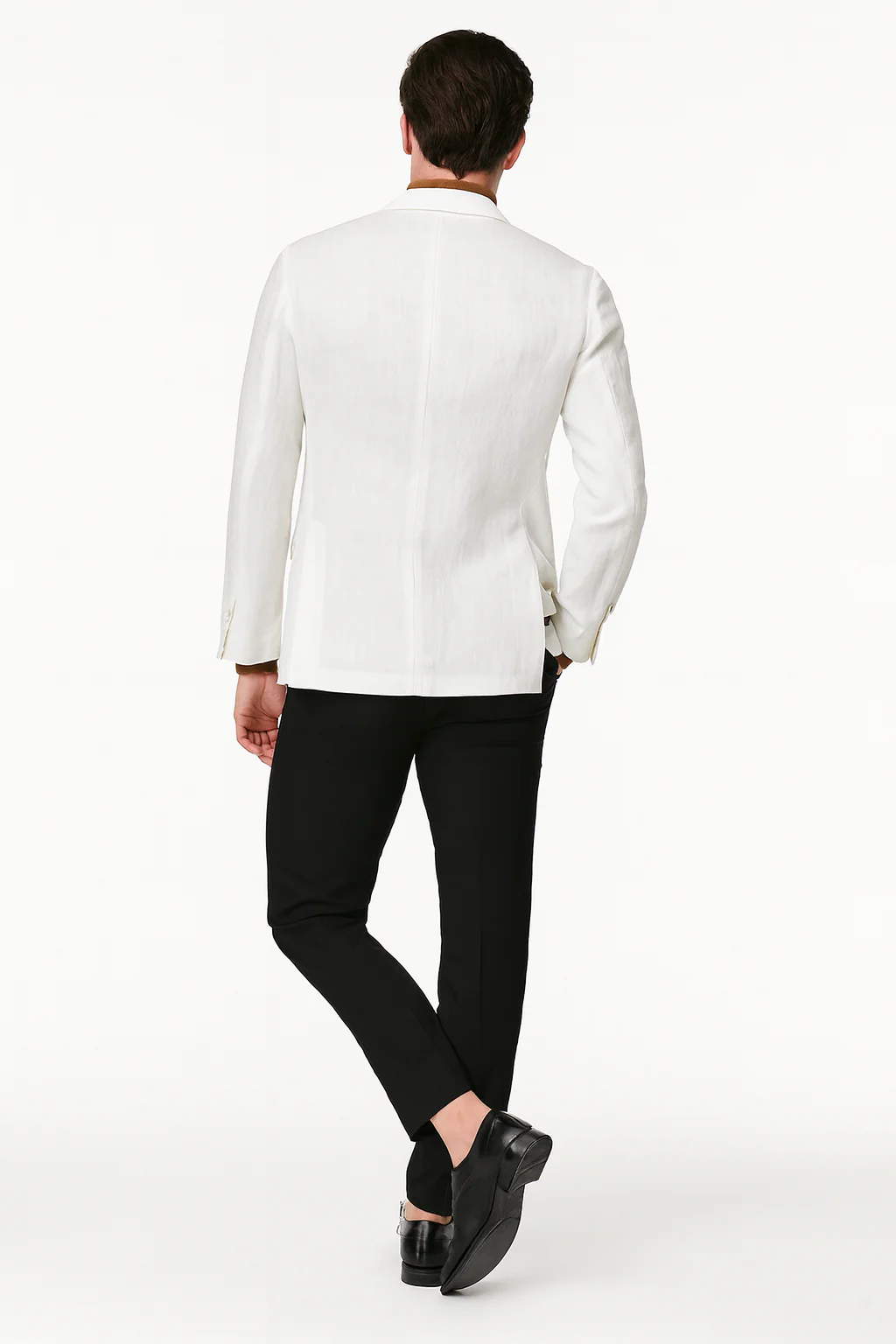 Men’s White Linen Blazer – Classic Two-Button Lightweight Sport Coat - Image 5