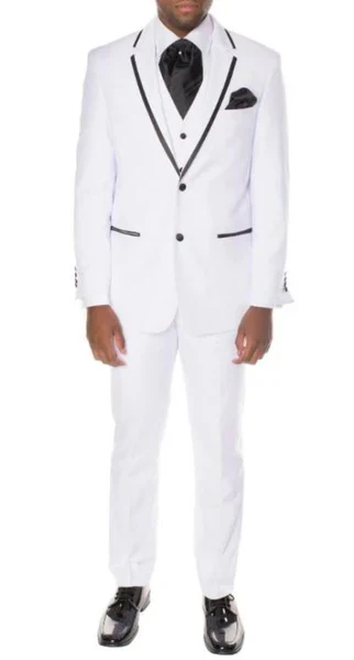 Men’s White Western Blazer with Black Trim – Classic Cowboy Style - Image 11