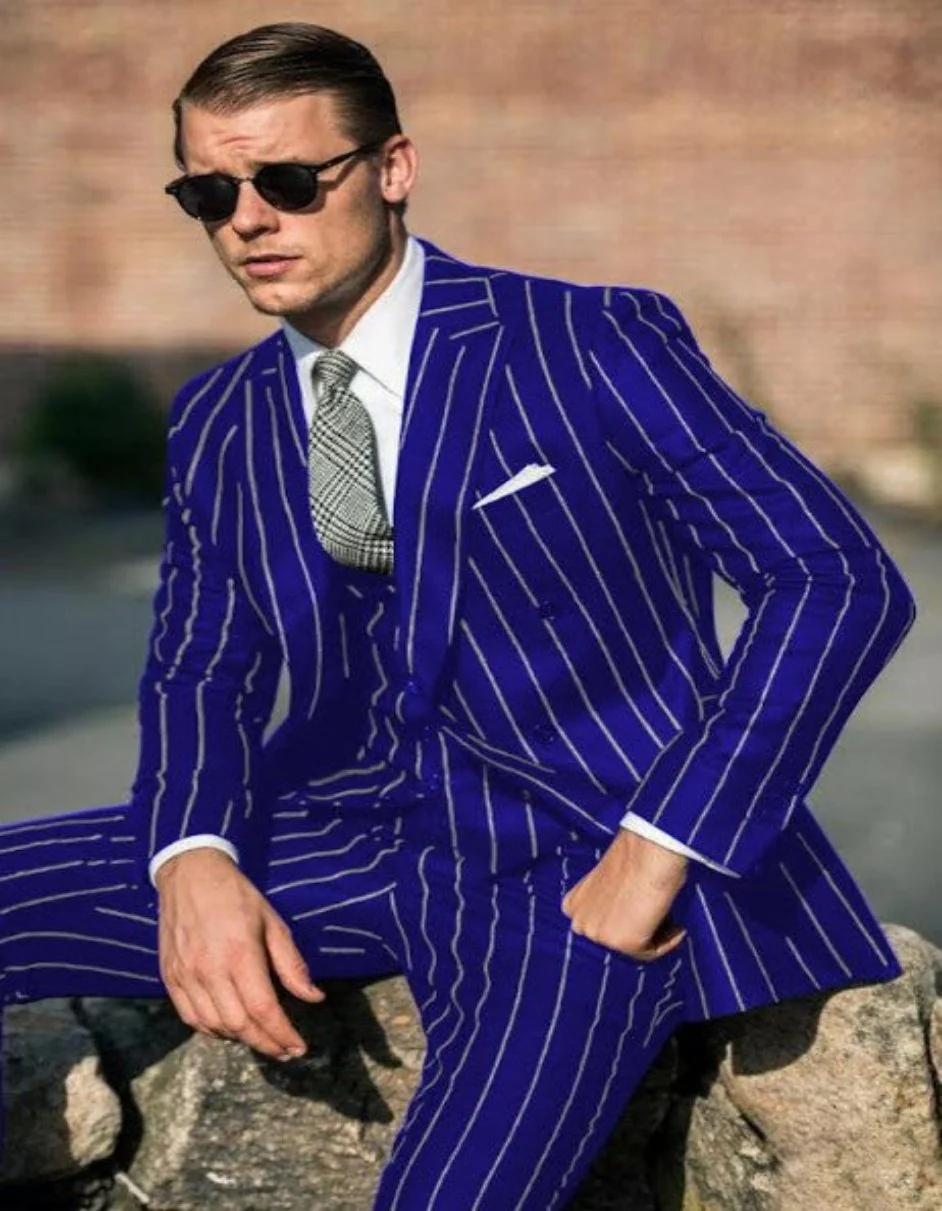 Mens 2 Button Gangster Suit
