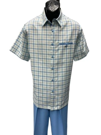 Mens 2 Piece Walking Suit - Plaid - Image 3