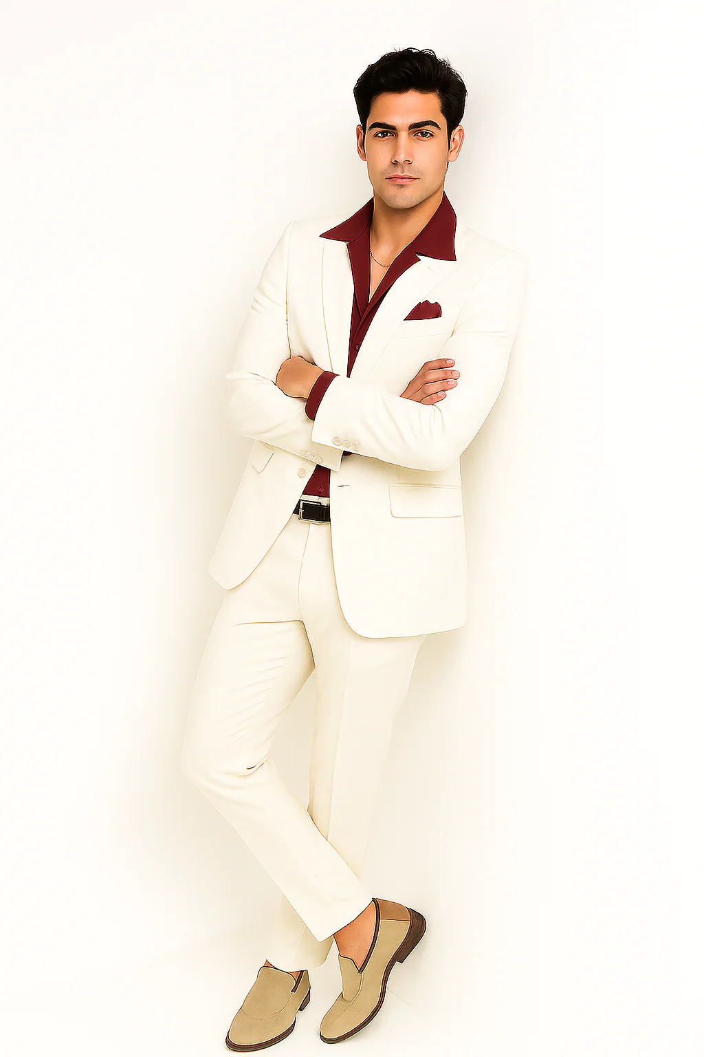 Mens Al Pacino Tony Montana Scarface Package | White Suit + Red Shirt - Image 6