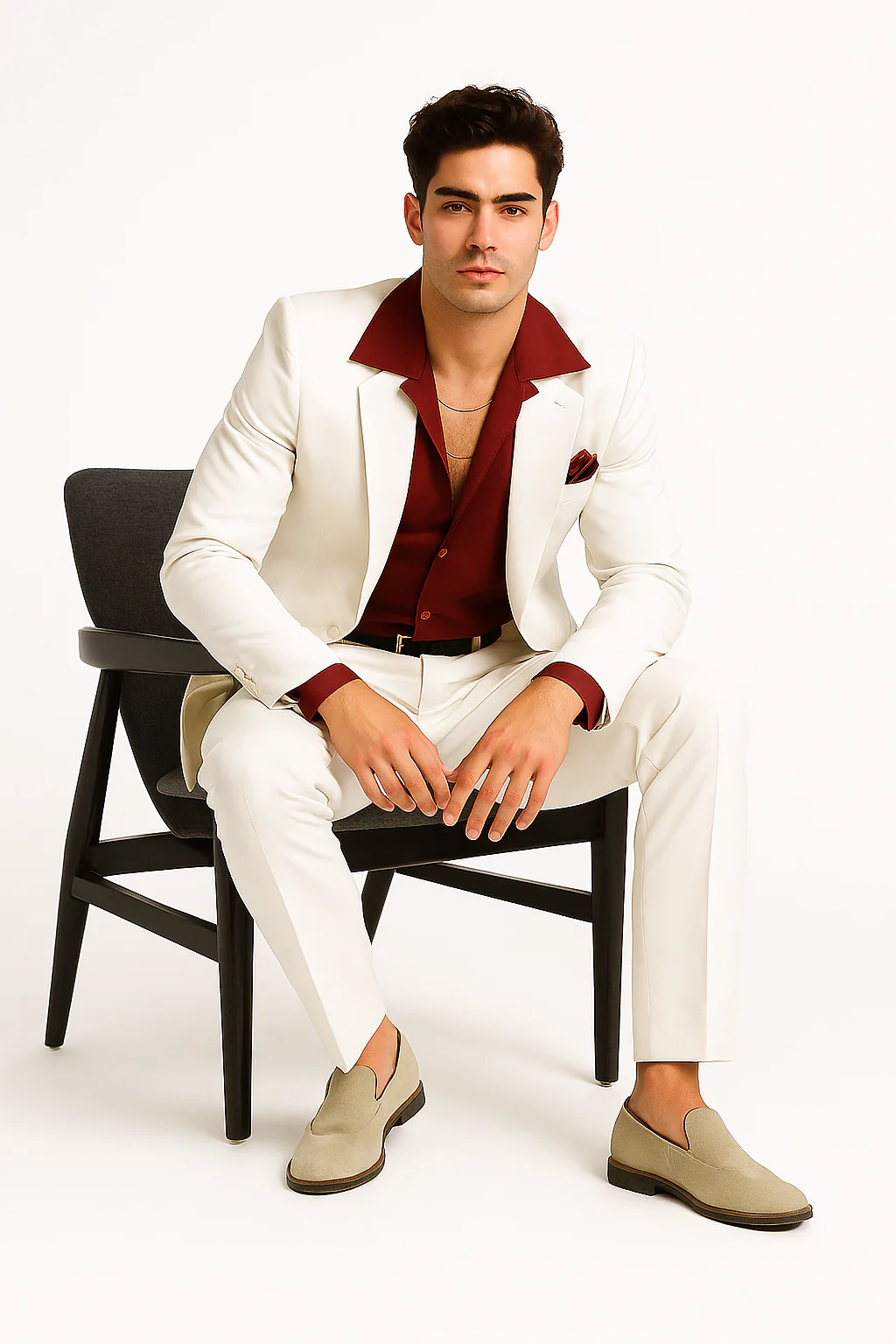 Mens Al Pacino Tony Montana Scarface Package | White Suit + Red Shirt - Image 7