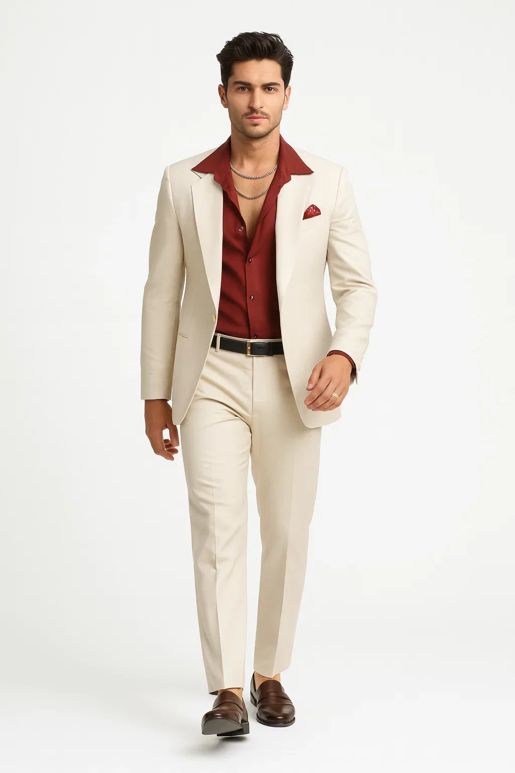 Mens Al Pacino Tony Montana Scarface Suit in White - Image 6