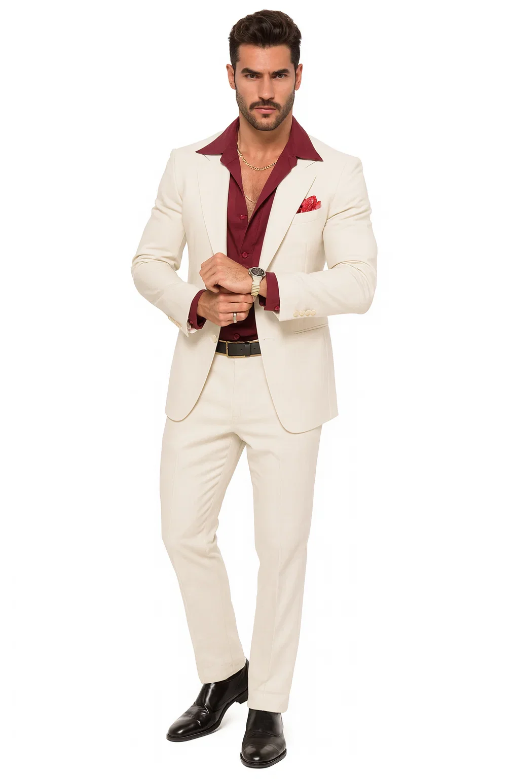 Mens Al Pacino Tony Montana Scarface Suit in White - Image 8