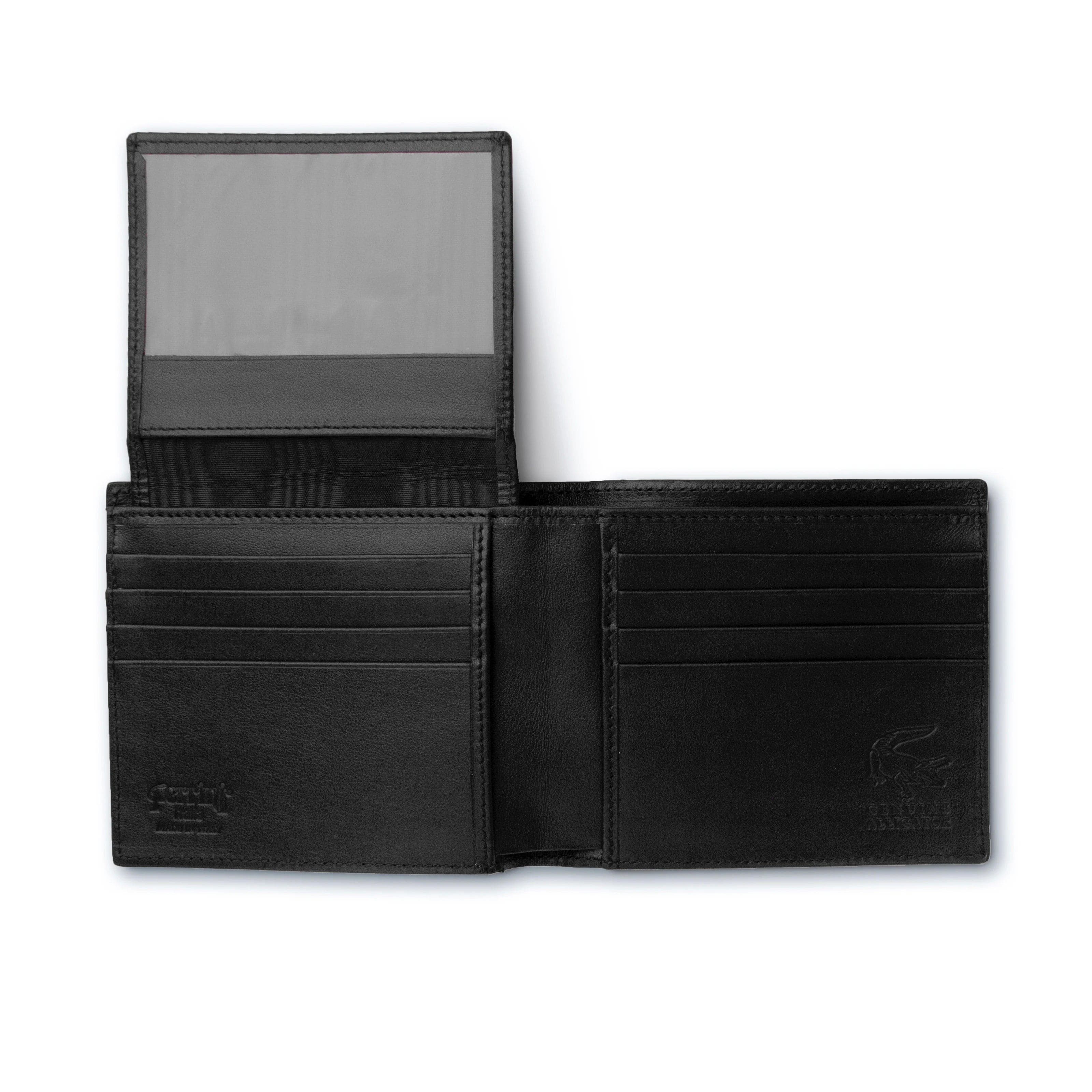 Mens Alligator Billfold Wallet in Black - Image 3