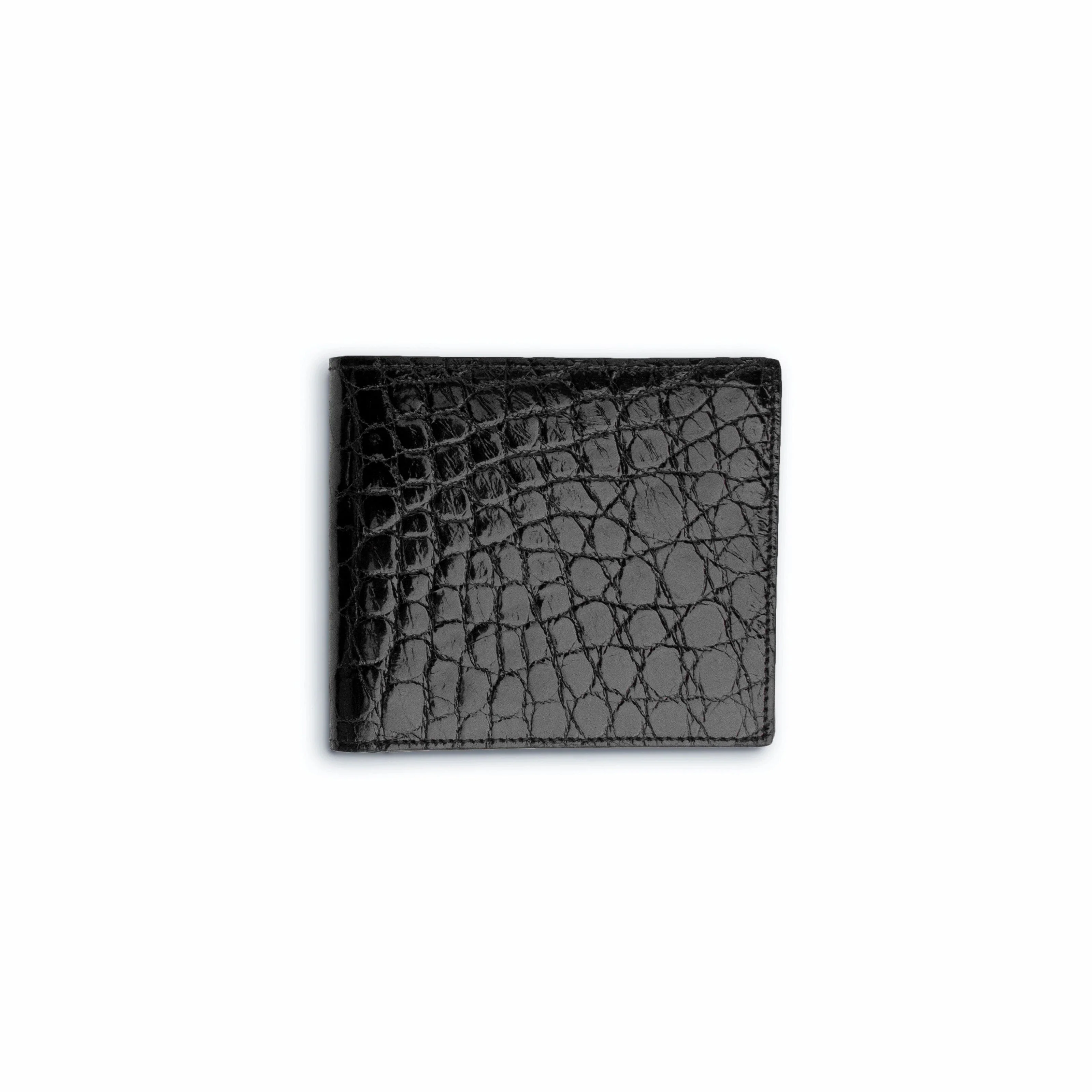 Mens Alligator Billfold Wallet in Black - Image 4