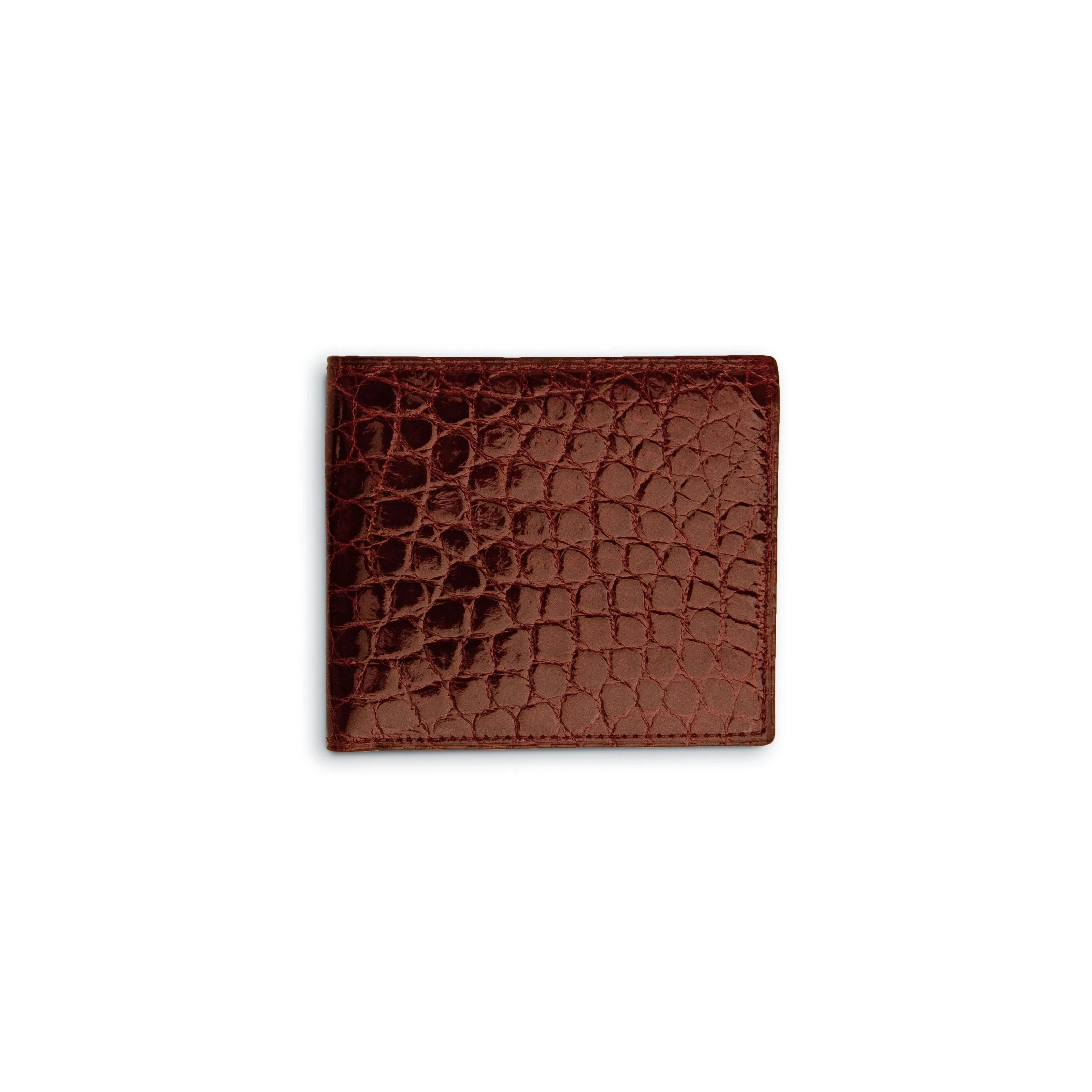 Mens Alligator Billfold Wallet in Cognac - Image 4