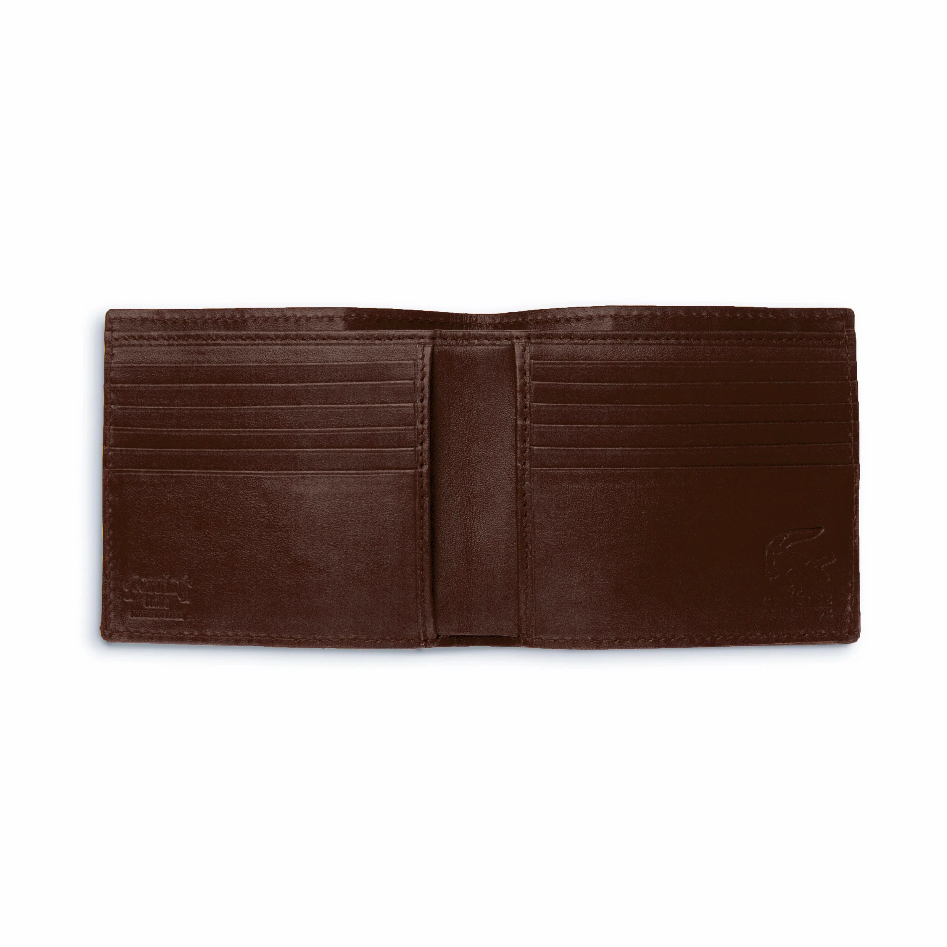 Mens Alligator Hipster Wallet in Brown - Image 3