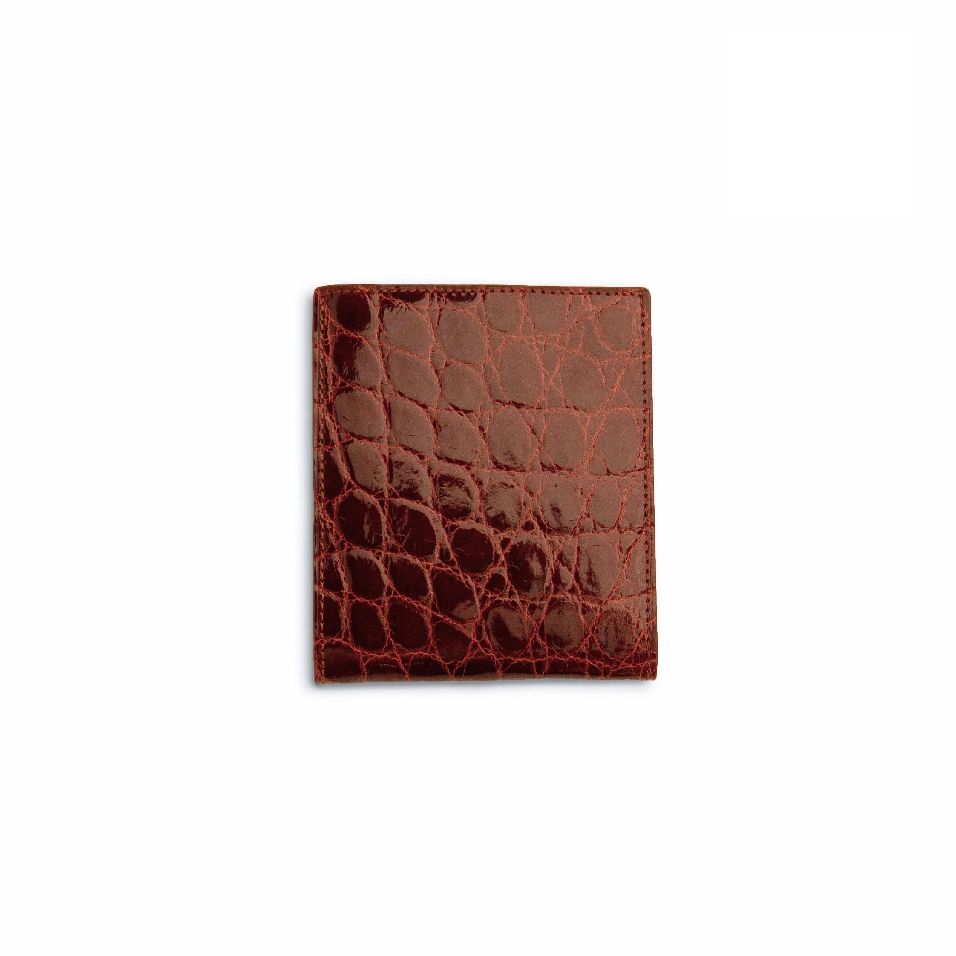 Mens Alligator Hipster Wallet in Cognac - Image 3
